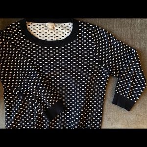 Jcrew navy blue 3/4 sleeve sweater